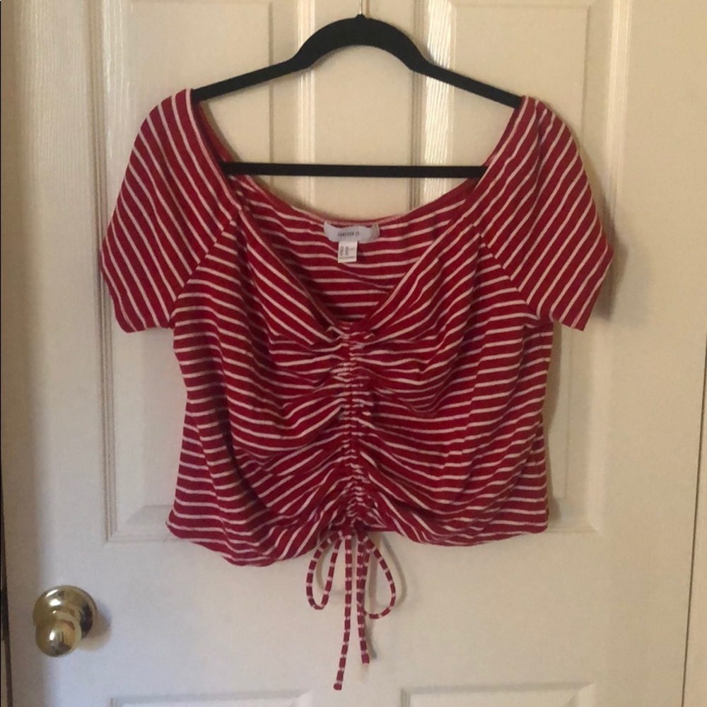 Forever 21 Ruched-Front Crop Top